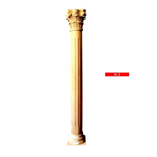 [H-3 A] Decorative wooden columns with sculptures