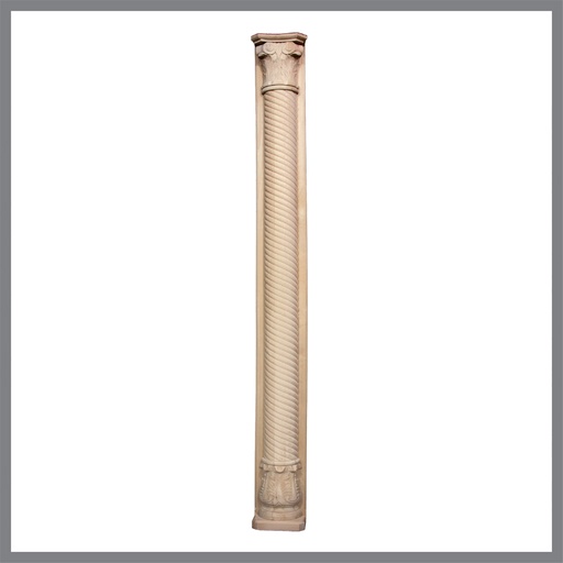 [H-3 B] Decorative wooden columns with sculptures