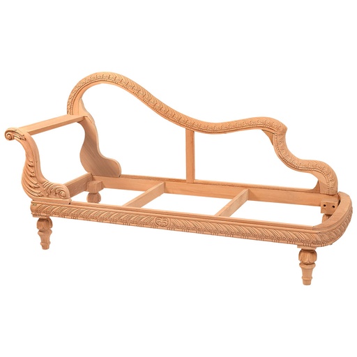 [2104C] Holz Sofa Skelett mit Skulptur