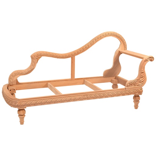 [2105C] Holz Sofa Skelett mit Skulptur​