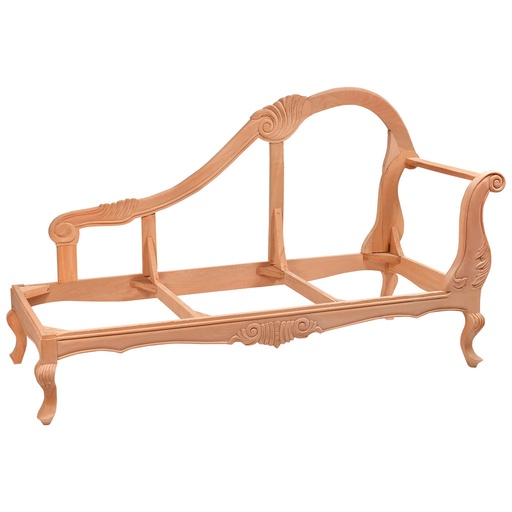 [2109C] Squelette de bois divan avec sculpture