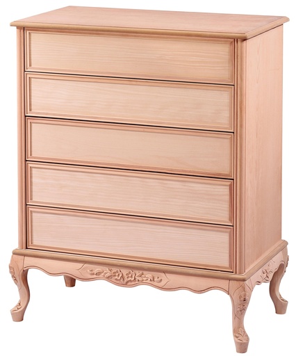 [6406S] Commun avec des tiroirs en bois avec sculpture