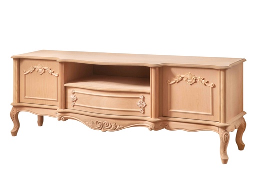 [3556N] COMODA TV DIN LEMN CU SCULPTURA