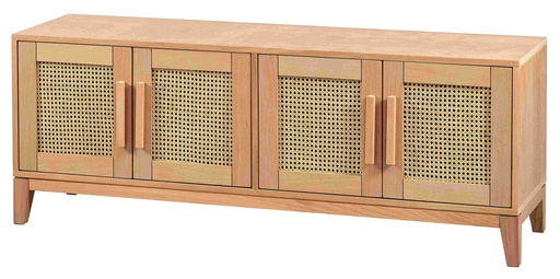 [TV-106] Holz und MDF TV Kommode mit Rattan