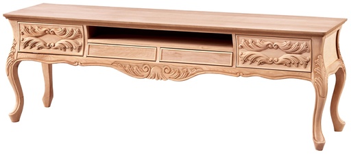 [5366S] La poitrine de la télévision en bois avec une sculpture