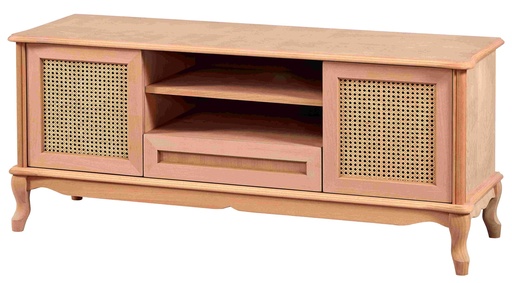 [TV-156] The chest of wooden TV with rattan
