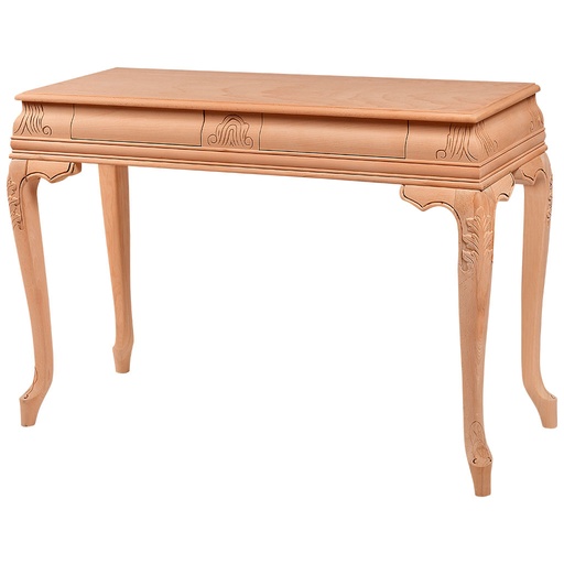 [2619C] Wooden console with sculpture