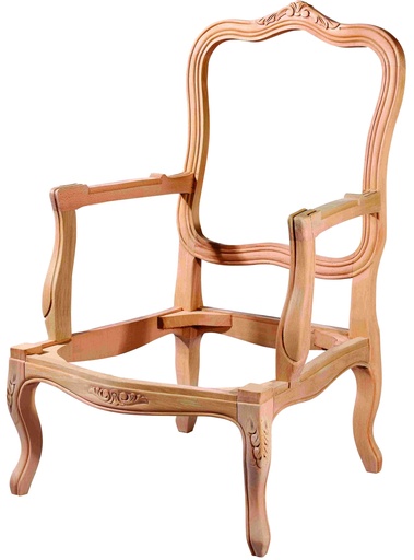 [BRJ-109] Skeleton wooden armchair with sculpture