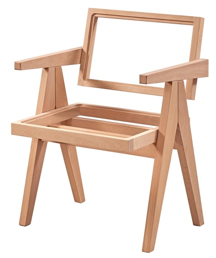 [4836S] Wooden chair