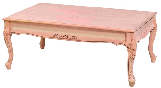 [ORT-140] La table basse rectangulaire en bois avec sculpture