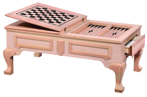 [ORT-146] Rechteckiger Schach Tisch aus Holz