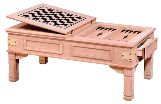 [ORT-147] Rechteckiger Schach Tisch aus Holz