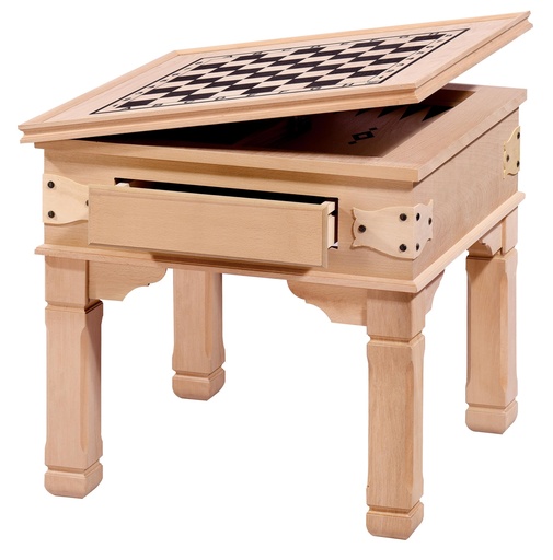 [5760S] Quadratischer Schach Tisch aus Holz​