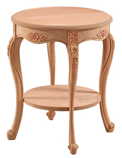 [5913S] Table ronde en bois