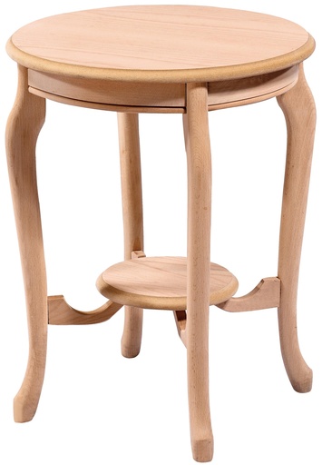 [5885S] Round wooden table