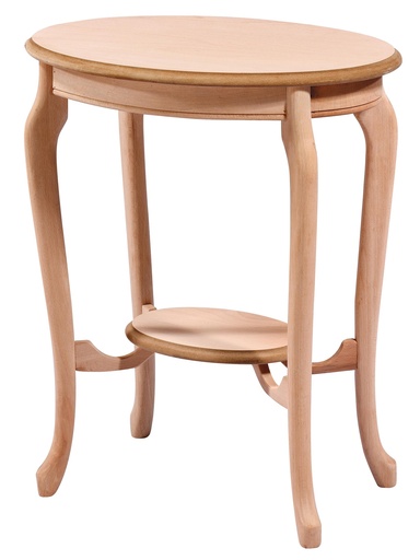 [5891S] Table ovale en bois