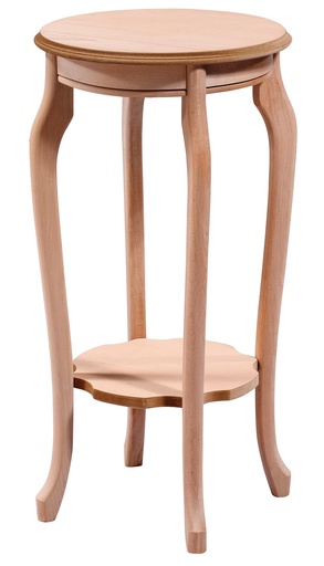 [5887S] Round wooden table