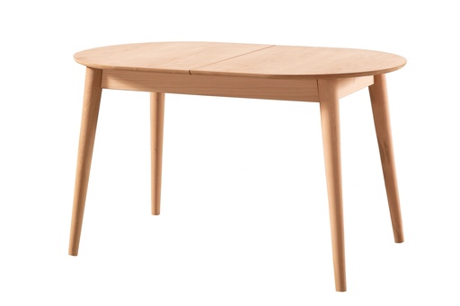 [370N] Table ovale extendable en bois