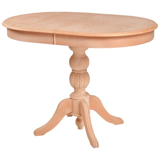 [1282C] Ausziehbarer ovaler Tisch aus Holz