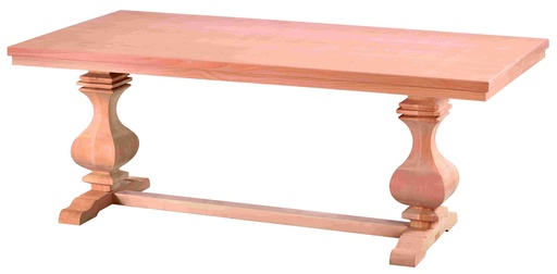 [MSA-101] Fester rechteckiger Stehtisch aus Holz