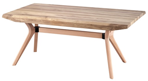 [2440S] Fixed wooden rectangular mass with walnut veneer