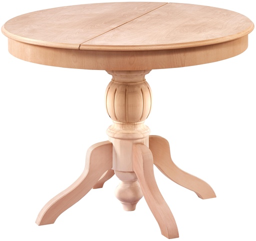 [2452S] Round table extendable wooden