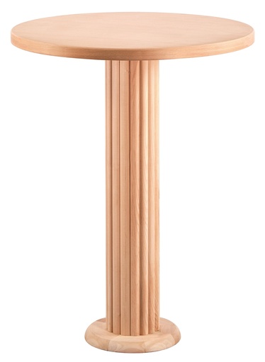 [2678S] Table of a fixed round bar of wood
