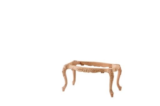 [630N] Schemel Skelett aus Holz mit Skulptur