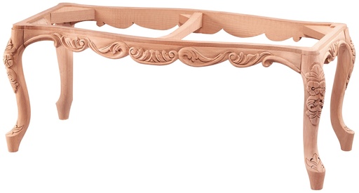 [4640S] Schemel Skelett aus Holz mit Skulptur