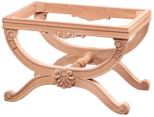 [4641S] SCHELET PUF DIN LEMN CU SCULPTURA