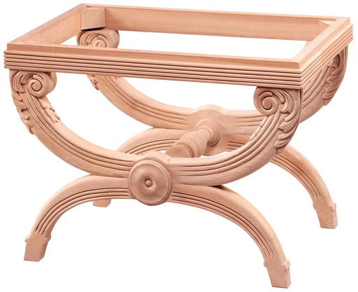 [4642S] SCHELET PUF DIN LEMN CU SCULPTURA