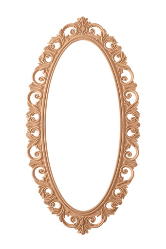[972N] Le cadre miroir ovale en mdf