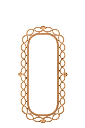 [976N] The oval mirror frame in MDF