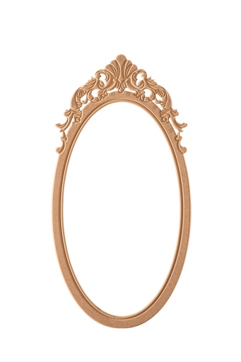 [1002N] Le cadre miroir ovale en mdf