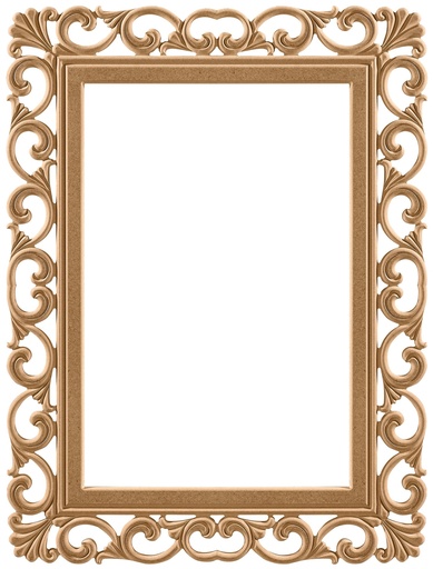 [7486S] Le cadre miroir rectangulaire dans MDF
