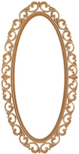 [7487S] Ovaler Spiegelrahmen aus MDF​