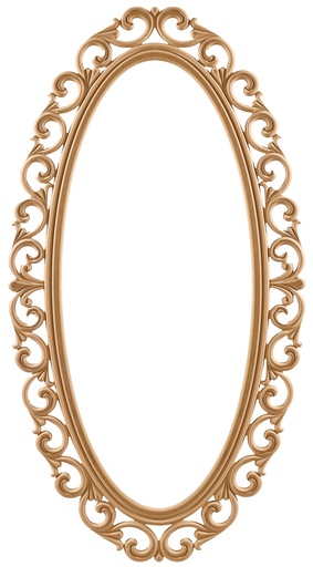 [7488S] The oval mirror frame in MDF