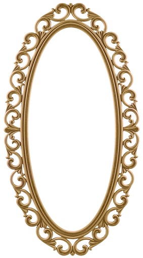 [AYN-108] The oval mirror frame in MDF