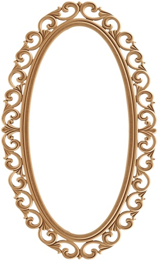 [7489S] Ovaler Spiegelrahmen aus MDF