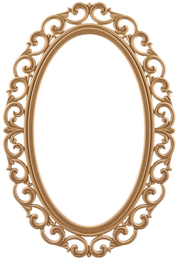 [7490S] Le cadre miroir ovale en mdf