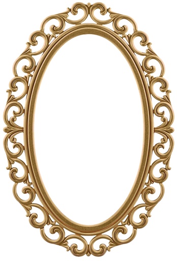 [AYN-110] Le cadre miroir ovale en mdf