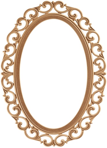 [7491S] Le cadre miroir ovale en mdf