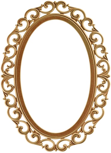 [AYN-111] The oval mirror frame in MDF