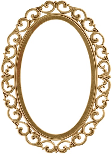 [AYN-112] The oval mirror frame in MDF