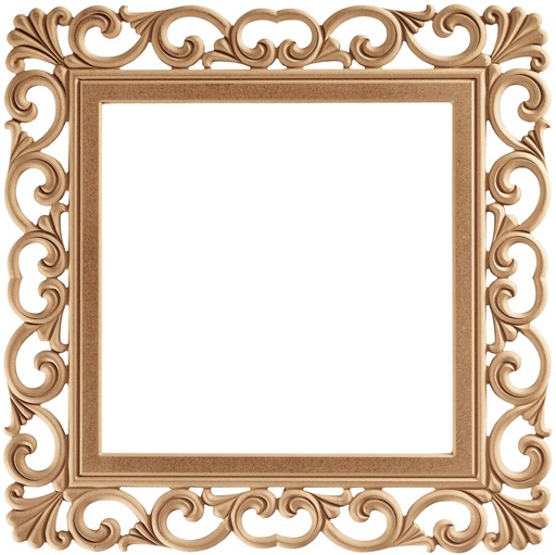 [7496S] Quadratischer Spiegelrahmen aus MDF