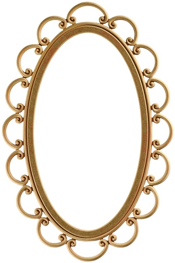 [AYN-118] The oval mirror frame in MDF