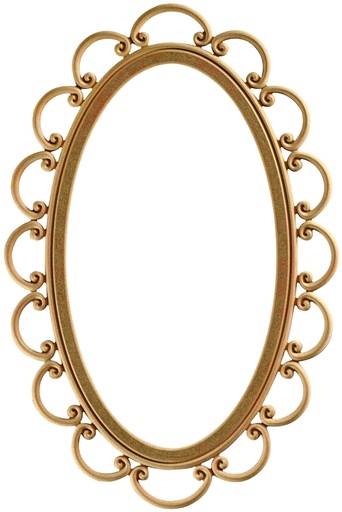 [AYN-118] The oval mirror frame in MDF