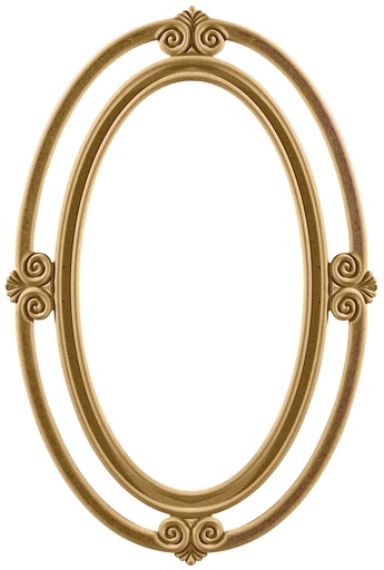 [AYN-119] The oval mirror frame in MDF