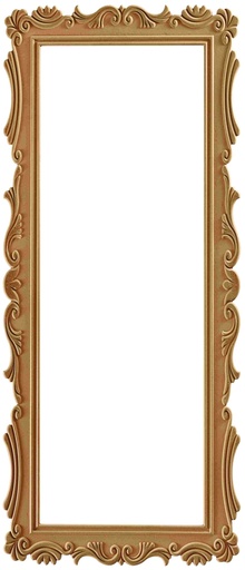 [AYN-128] The rectangular mirror frame in MDF