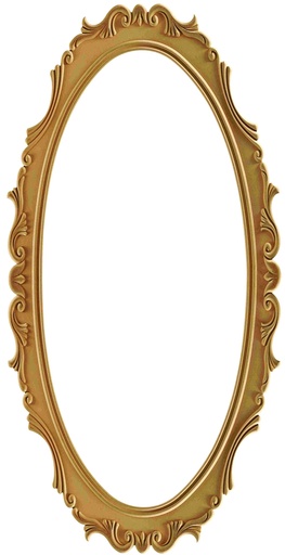 [AYN-135] The oval mirror frame in MDF
